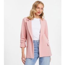 Women's Pink Ruched Sleeve Blazer Quiz New Look