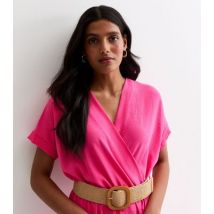 Gini London Mid Pink Short Sleeve Jumpsuit New Look