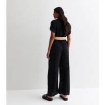 Gini London Black Short Sleeve Jumpsuit New Look