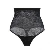 Dorina Black Pointelle Shaping High Waist Thong New Look