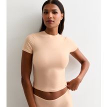 Women's Cream Smooth Microfibre T-Shirt Dorina New Look