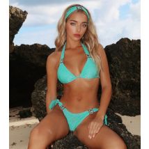 Women's Green Triangle Bikini Top Moda Minx New Look