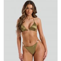 Women's Green High-Leg Bikini Bottoms South Beach New Look