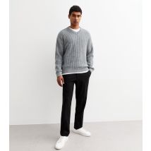 Men's Black Straight Trousers Farah New Look