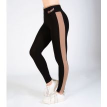 Women's Black Panel Leggings Pineapple New Look