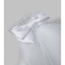 Muse White Hen Do Large Bow Veil New Look