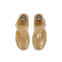 JuJu Reilly Gold Fisherman Jelly Sandals New Look