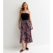 Women's Multicolour Animal-Print Midi Skirt Sunshine Soul New Look