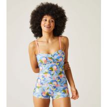 Women's Blue Abstract Floral Aceana III Tankini Top Regatta New Look