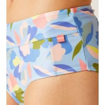 Regatta Blue Abstract Floral Paloma Bikini Bottoms New Look