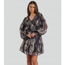 Women's Multicolour Metallic Long Sleeve Mini Dress Finding Friday New Look