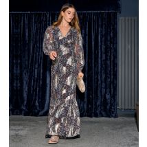Women's Grey Abstract Print Crepe Maxi Dress Finding Friday New Look