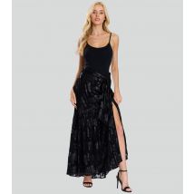 Women's Black Ruffle Detail Maxi Skirt Finding Friday New Look
