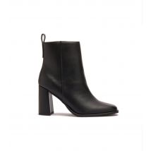 Women's Black Faux Leather Heel Ankle Boots London Rebel New Look
