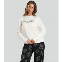 Women's Off White Life Is Better In PJs Pyjama Set Loungeable New Look