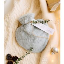 Aroma Grey Faux Fur Hot Water Bottle New Look