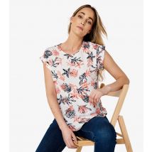 Women's White Shell Print Short Sleeve T-Shirt Apricot New Look