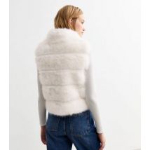 Cameo Rose Off White Faux Fur Gilet New Look