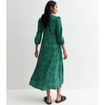 Cutie London Green Leopard-Print Maxi Dress New Look