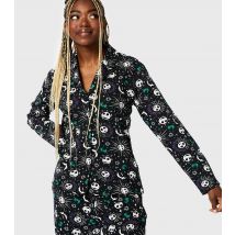 Women's Black Nightmare Before Christmas Scrunchie Pyjama Set Skinnydip New Look