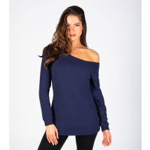 Women's Navy Off The Shoulder Sweatshirt Pineapple New Look