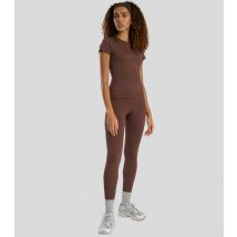 Women's Dark Brown High Waist Leggings South Beach New Look