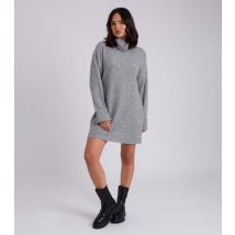 Women's Grey Roll Neck Knit Mini Dress Urban Bliss New Look