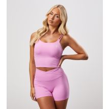 Women's Pink Longline Strappy Sports Bra Gym King New Look