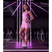 Gym King Pink Longline Strappy Sports Bra New Look