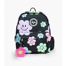 Black Floral Print Iconic Backpack HYPE New Look