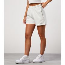 Women's Cream Embroidered Logo Jogger Shorts Gym King New Look