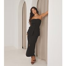 Women's Black Bandeau Waistcoat WKNDGIRL New Look