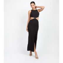 Little Mistress by Chloe Lewis Black Diamanté Maxi Dress New Look