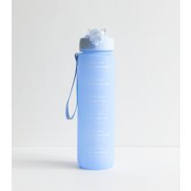 Blue Pop Lid Straw 1L Message Water Bottle New Look