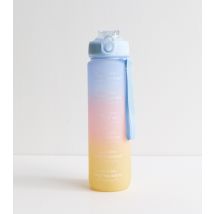 Multicolour Pop Lid Straw 1L Message Water Bottle New Look