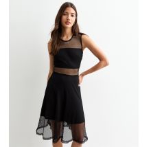 Women's Black Mesh Midi Dress Cutie London New Look