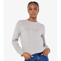 Women's Pale Grey Pointelle Knit Jumper Apricot New Look