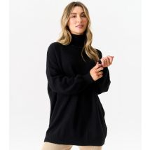 Women's Black Turtleneck Knitted Jumper Gini London New Look