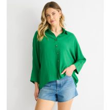Women's Green Oversized Blouse Gini London New Look