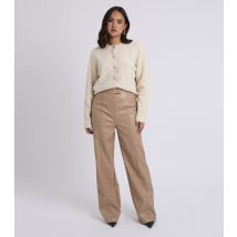 Women's Camel Faux Leather Trousers Urban Bliss New Look