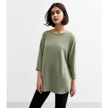 Women's Green Soft Touch Three Quarter Sleeve Top New Look