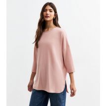 Women's Pink Soft Touch Three Quarter Sleeve Top New Look