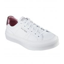 Women's White Metallic Heel Faux Leather Trainers Skechers New Look