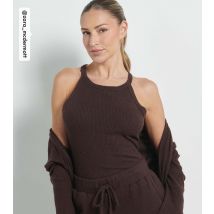 Women's by Zara McDermott Brown Ribbed Vest Rise New Look