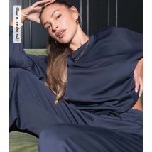 Women's by Zara McDermott Navy Scuba Slouchy Jumper Rise New Look