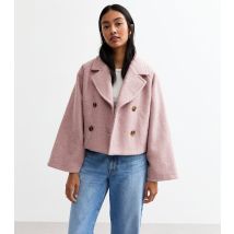 Women's Pink Textured Cropped Blazer Gini London New Look