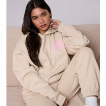 Women's Stone Hot Girls' Drink Espresso Printed Hoodie Pink Vanilla New Look