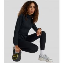 Women's Black Long Sleeve Zip Up Top South Beach New Look