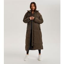 Women's Khaki Longline Puffer Jacket Urban Bliss New Look