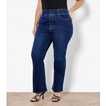 Women's Plus Size Blue High Waisted Flared Jeggings Curves Apricot New Look